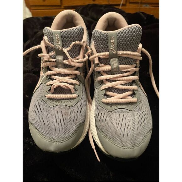 ASICS Women's Pink & Gray Lace-Up Gel Contend 7 Running Shoes Size 9.5 - Picture 13 of 15